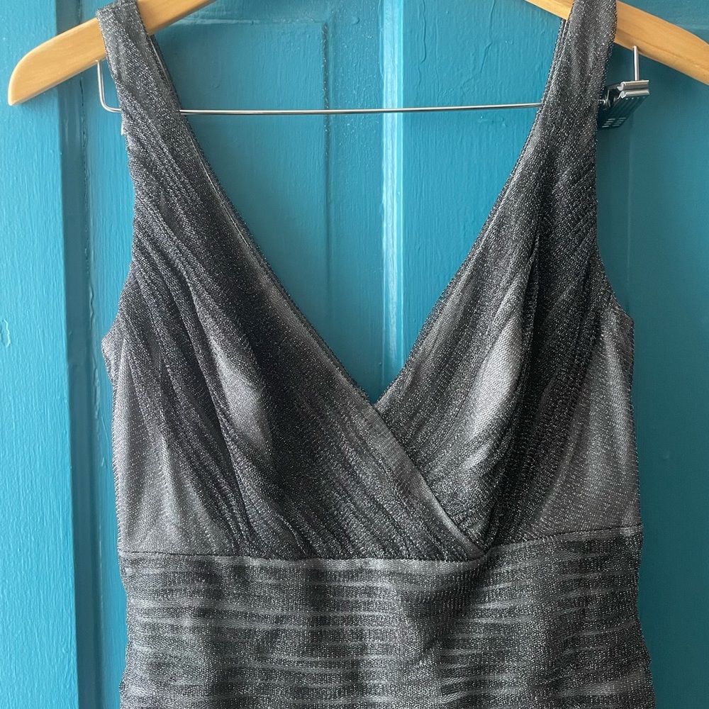 Tadashi Collection Sparkly Gray Cocktail Dress